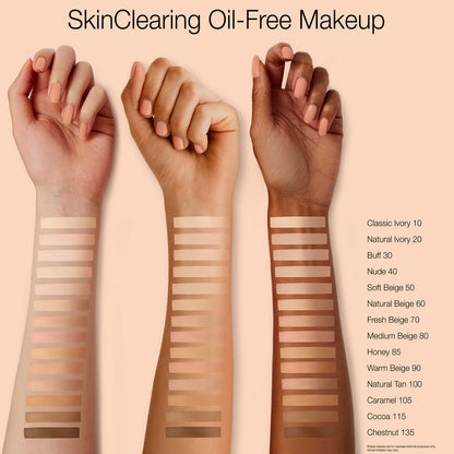 Shine controlling liquid foundation packaging close up view