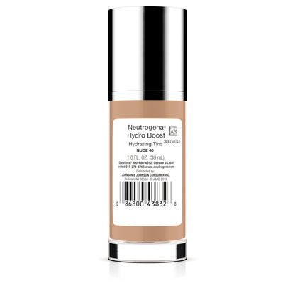 Moisturizing sheer to medium coverage liquid tint foundation back label