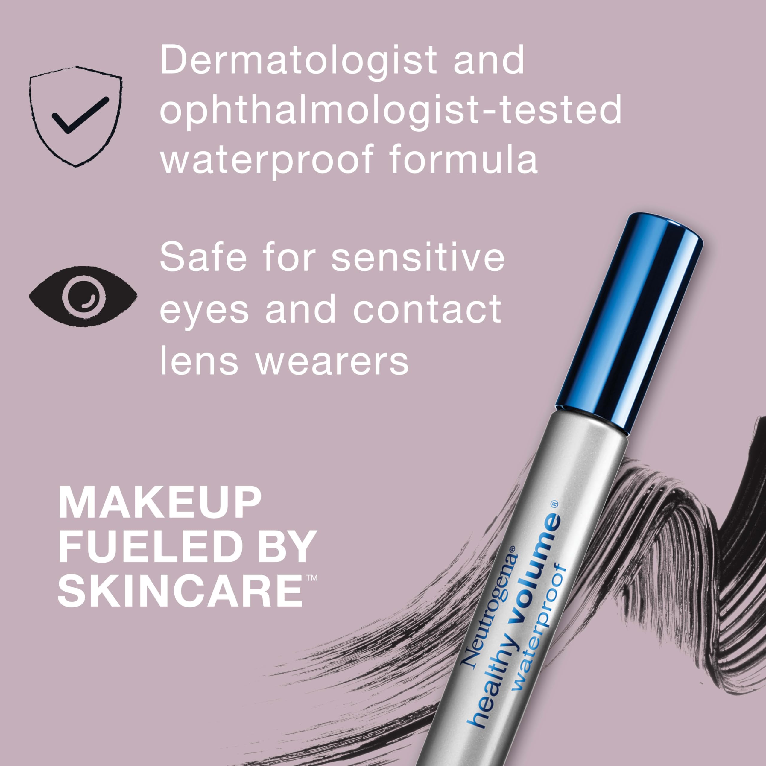 Black Brown zero eight shade of Neutrogena volumizing conditioning mascara for fuller lashes