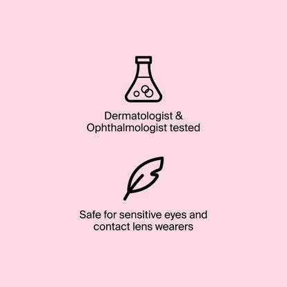 Dermatologist tested daily wear black mascara container lying on a clean surface