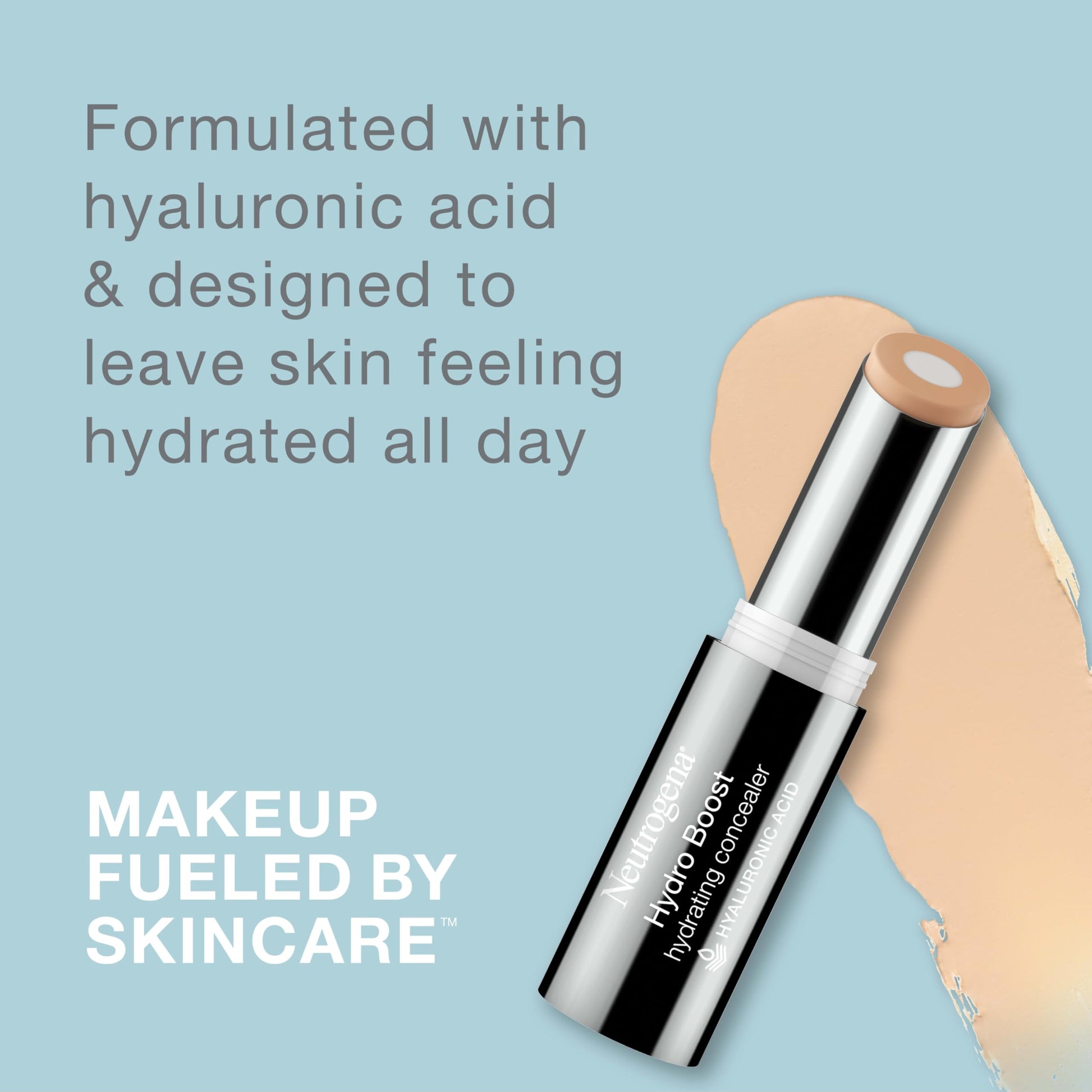 Close up of Neutrogena hyaluronic acid core concealer showing moisturizing texture