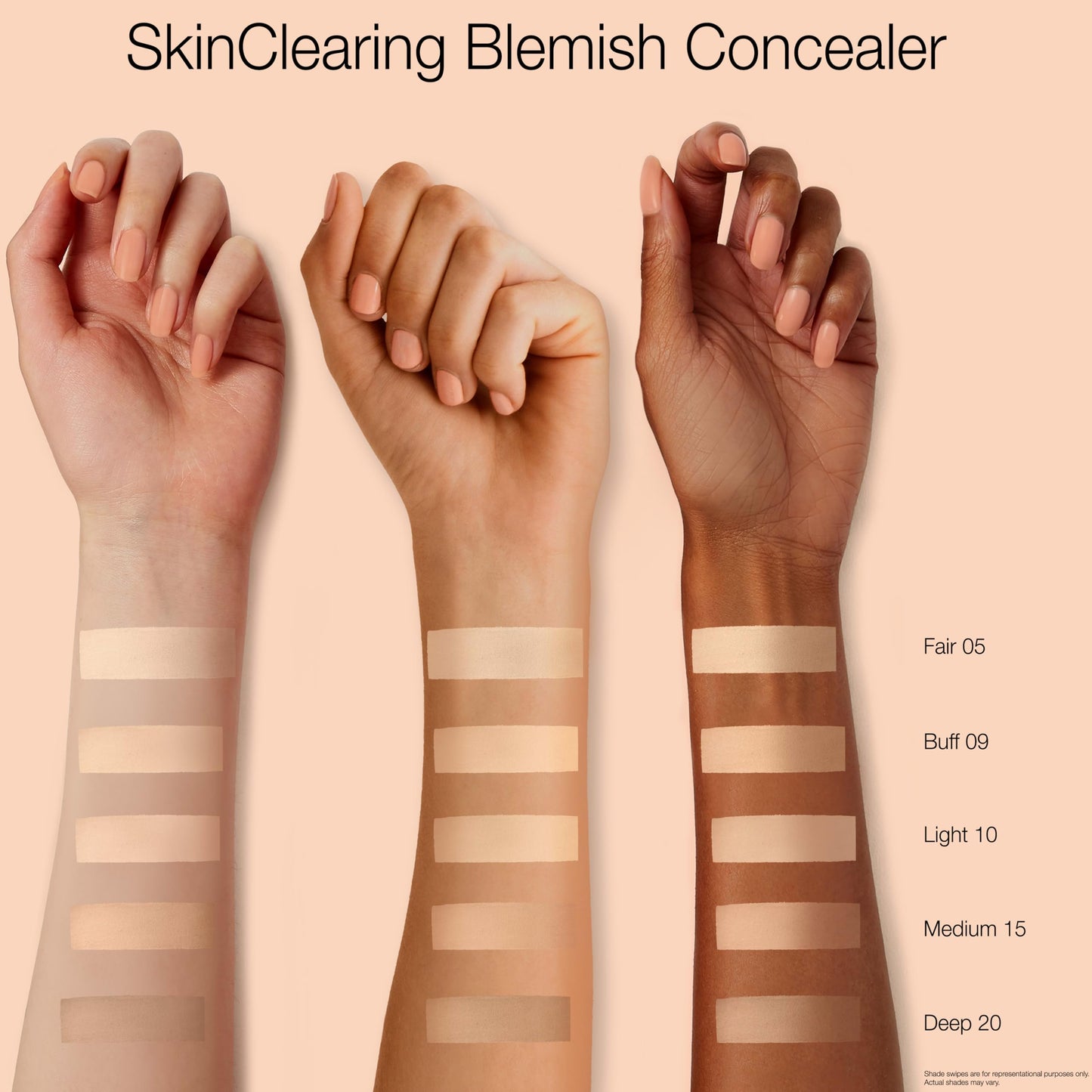 Dermatologist developed non comedogenic blemish cover up makeup liquid solution.