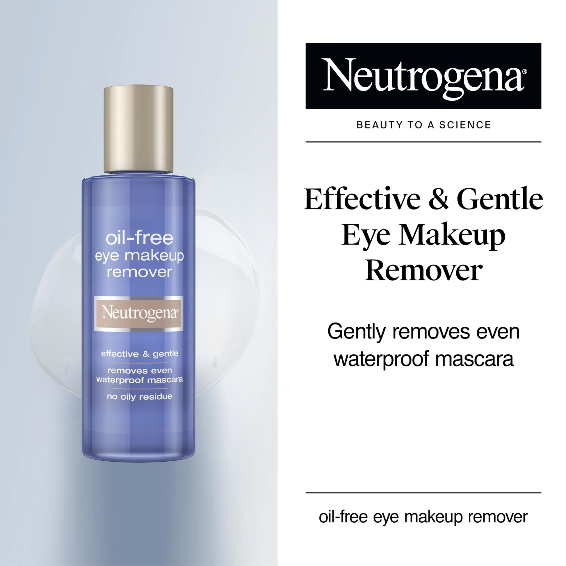 Two bottles of Neutrogena dual-phase eye makeup remover