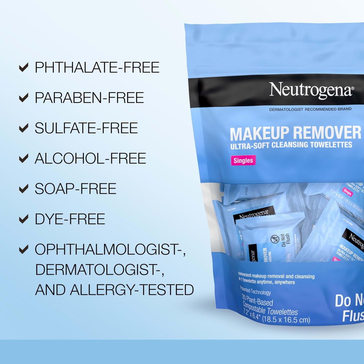 Neutrogena wipes removing waterproof mascara demonstration