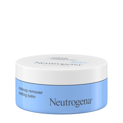 Applying Neutrogena melting balm on dry skin for makeup removal