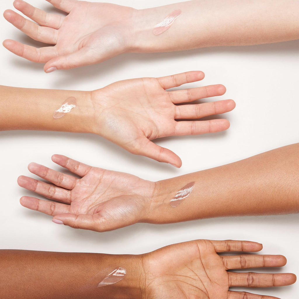 Application demonstration showing sheer blend on skin