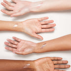 Application demonstration showing sheer blend on skin