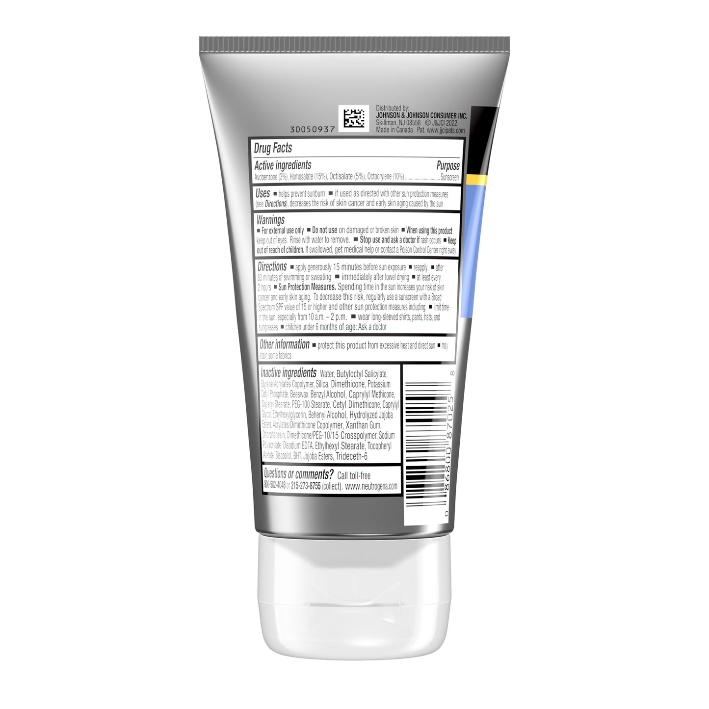 Neutrogena broad spectrum sunblock lotion bottle displayed on a clean background