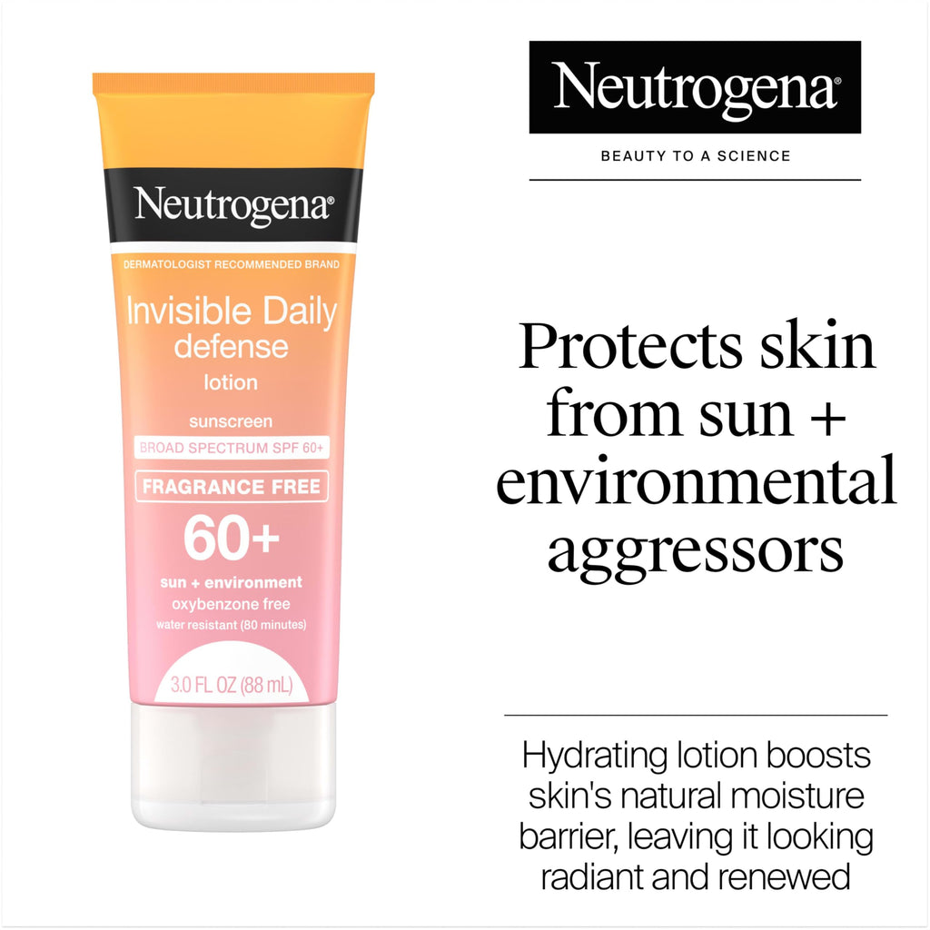 Neutrogena sunscreen tube showing SPF 60 plus rating