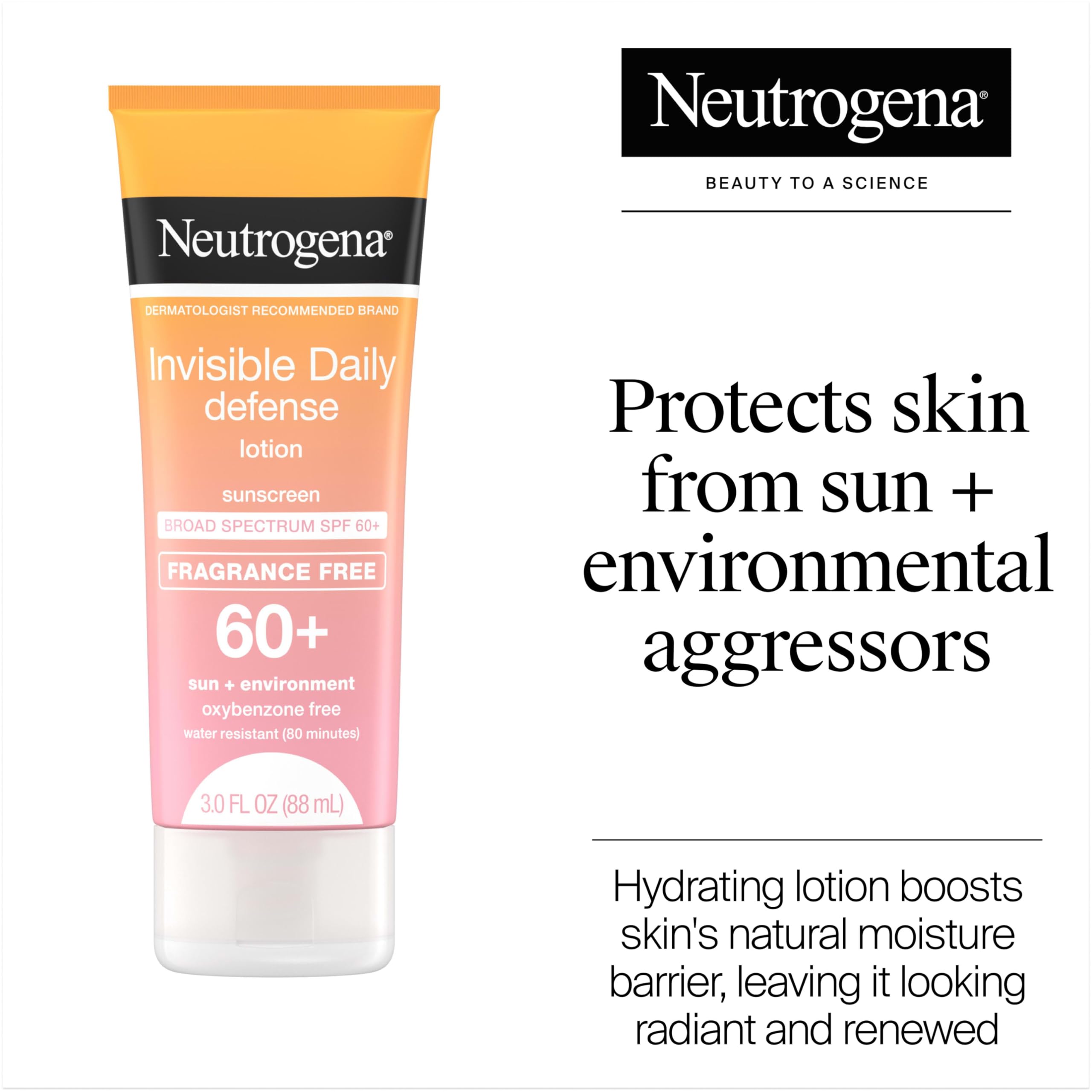 Neutrogena Invisible Daily Defense Sunscreen 3 Fluid Ounces tube
