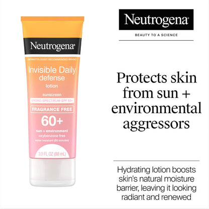 Neutrogena Invisible Daily Defense Sunscreen 3 Fluid Ounces tube