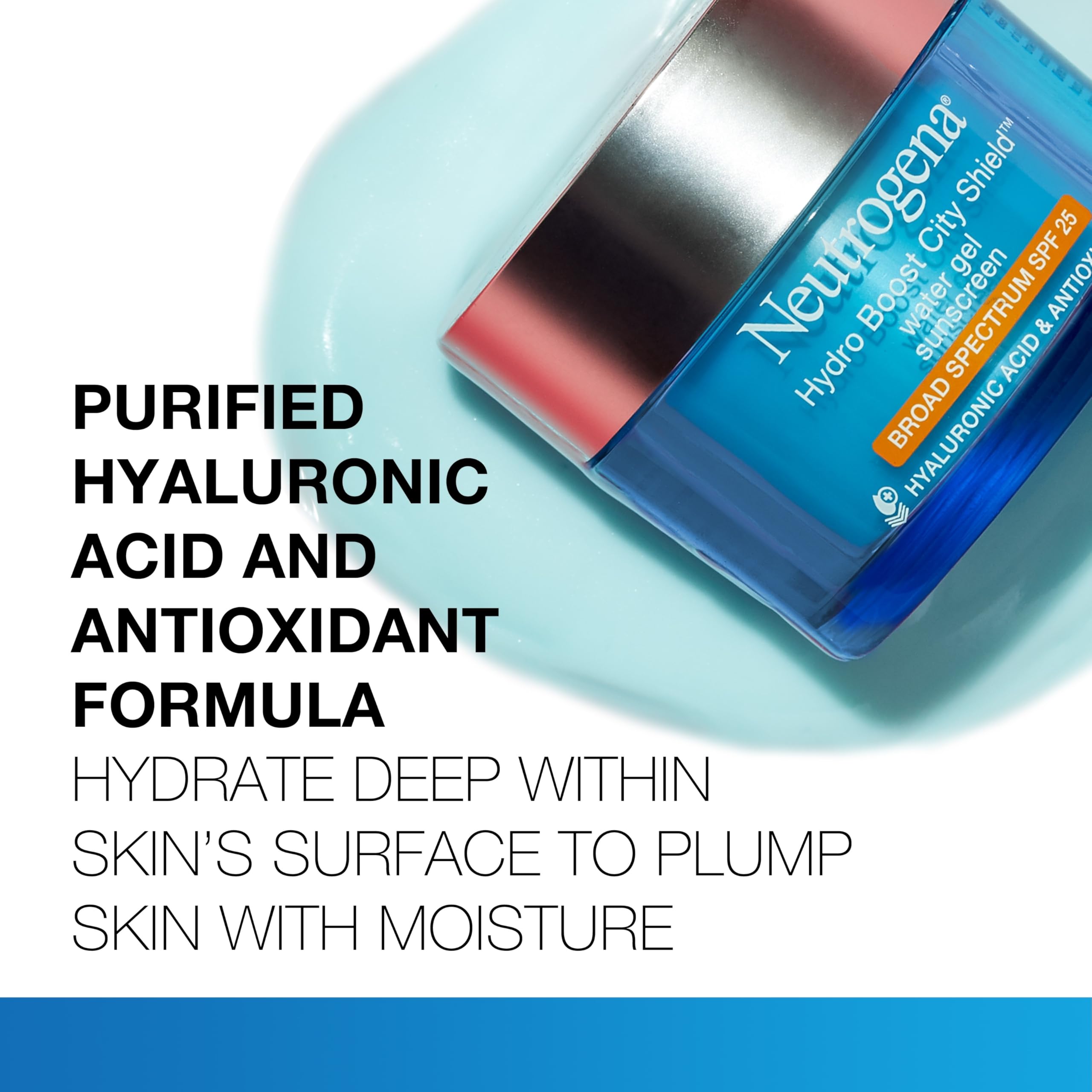 Back of Neutrogena Hydro Boost packaging showing SPF 25 and ingredients.