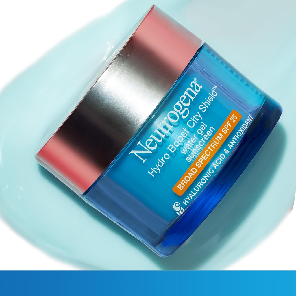 Neutrogena facial sunscreen bottle lifestyle display view