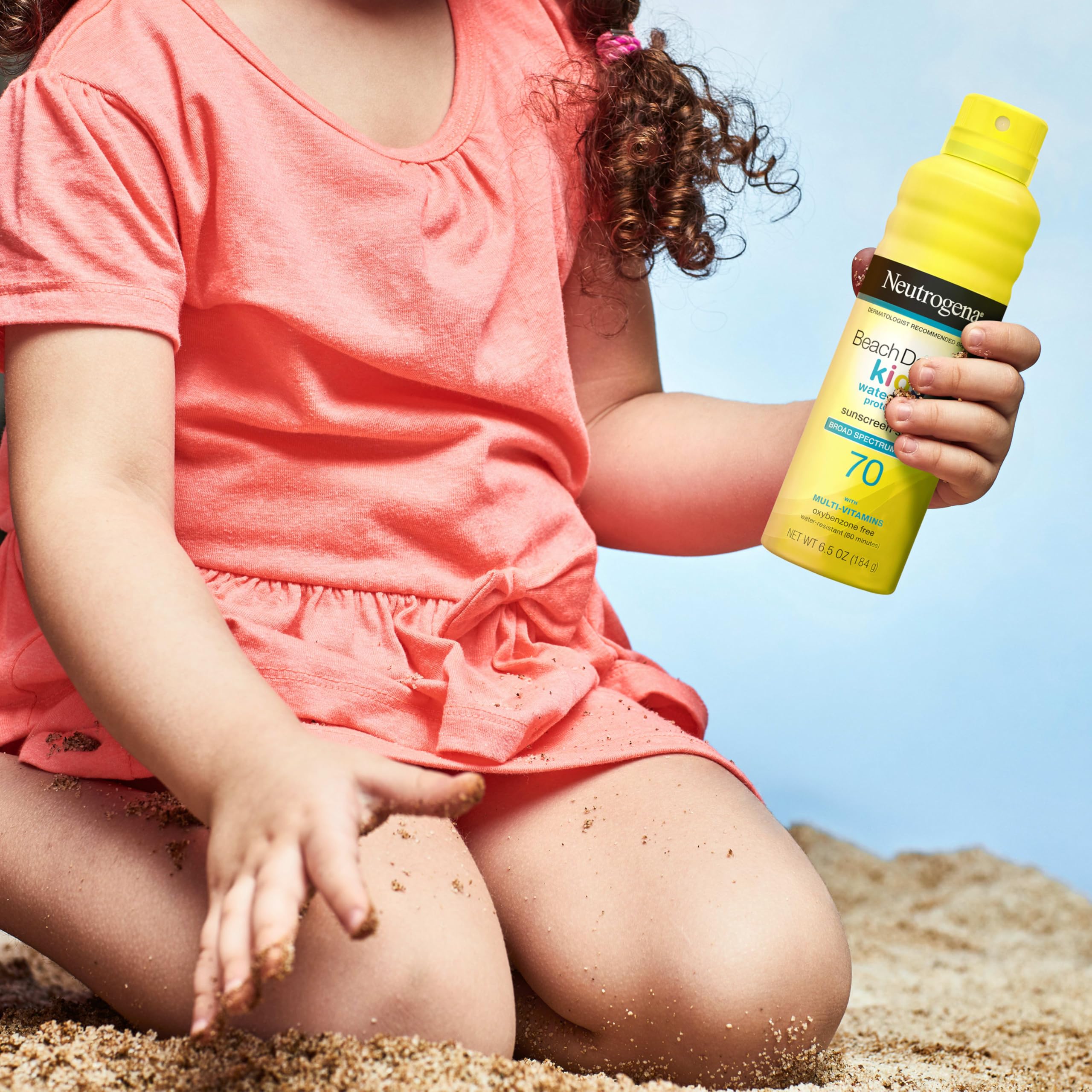 Close up of Neutrogena Kids sunscreen spray nozzle