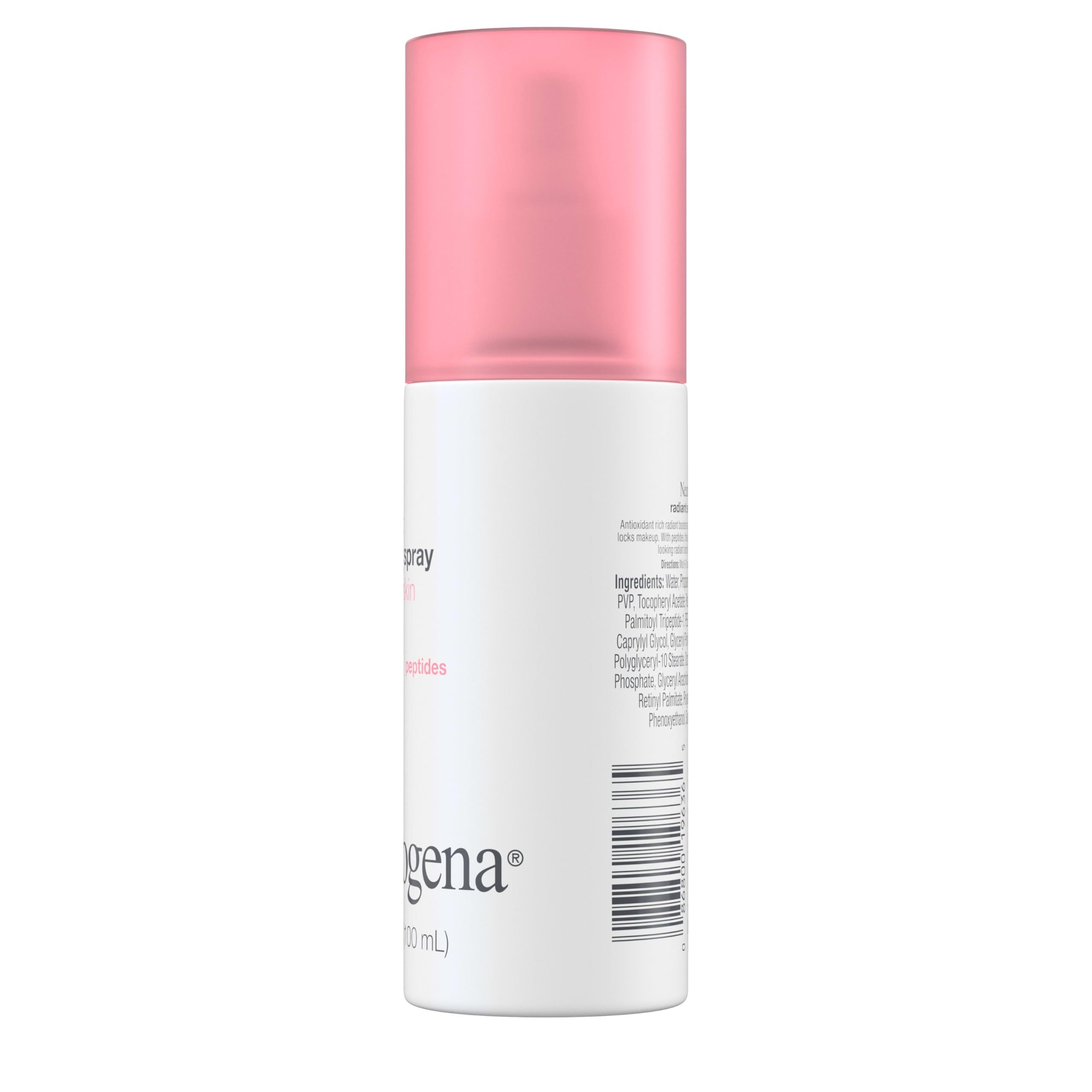 Hydrating face mist bottle showcasing size and fluid ounce details