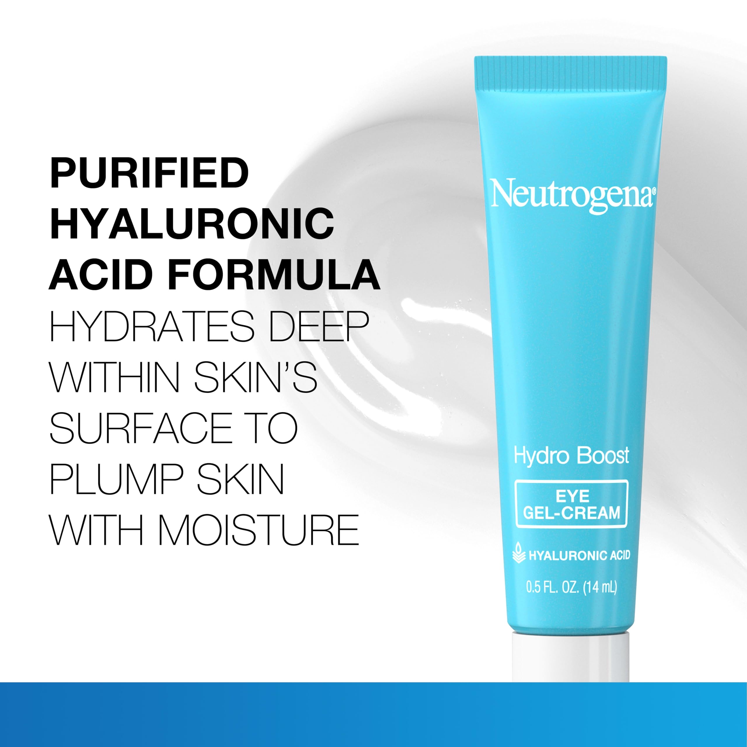 Dermatologist recommended Neutrogena eye moisturizer tube with cap open