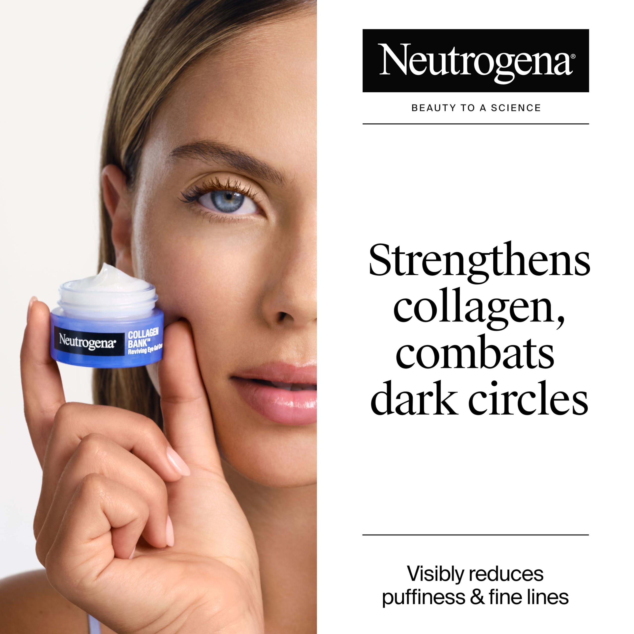 Neutrogena eye cream texture sample showing gel consistency