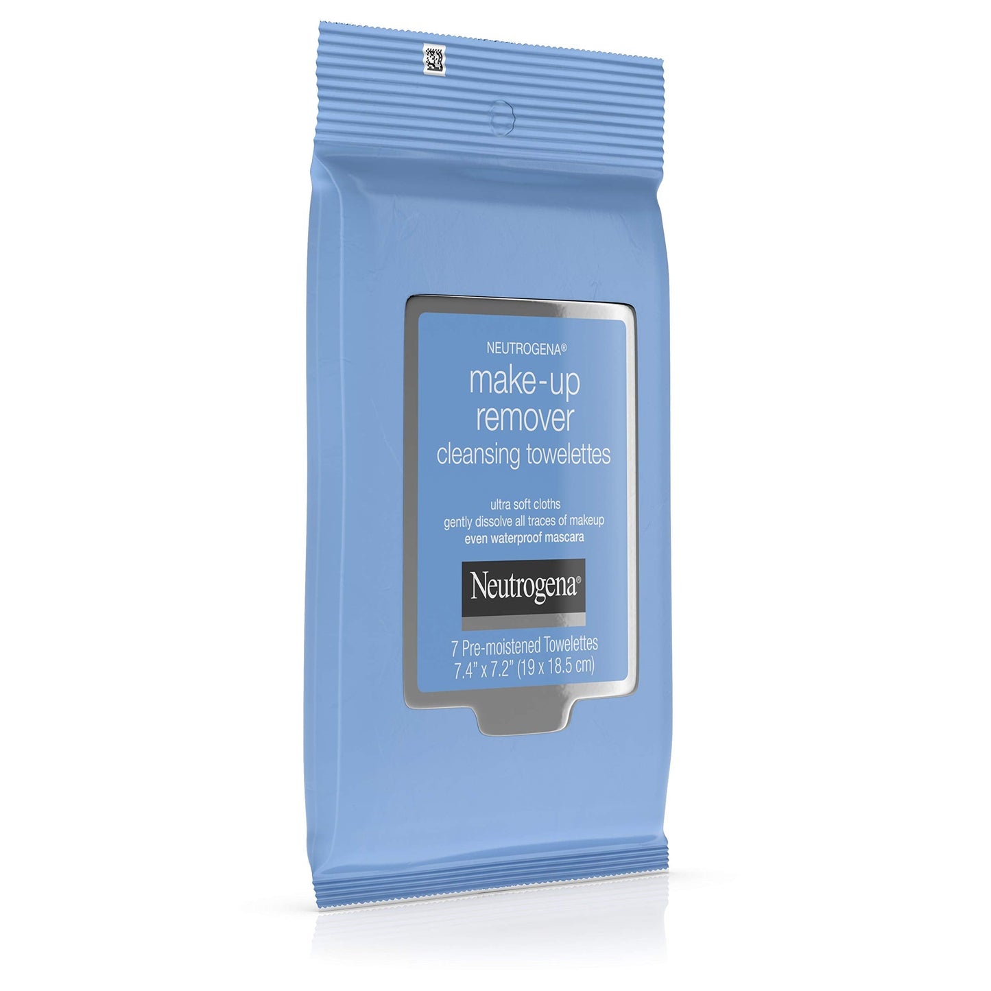 Single open sheet of Neutrogena plant-based fiber cleansing wipe demonstrating texture.