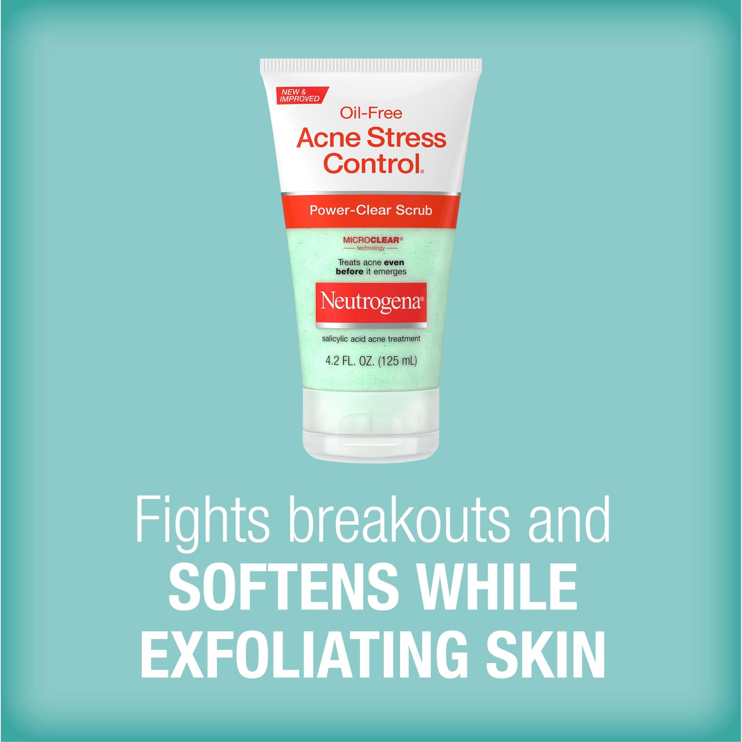 Back label view displaying the active ingredients and MicroClear Technology information.