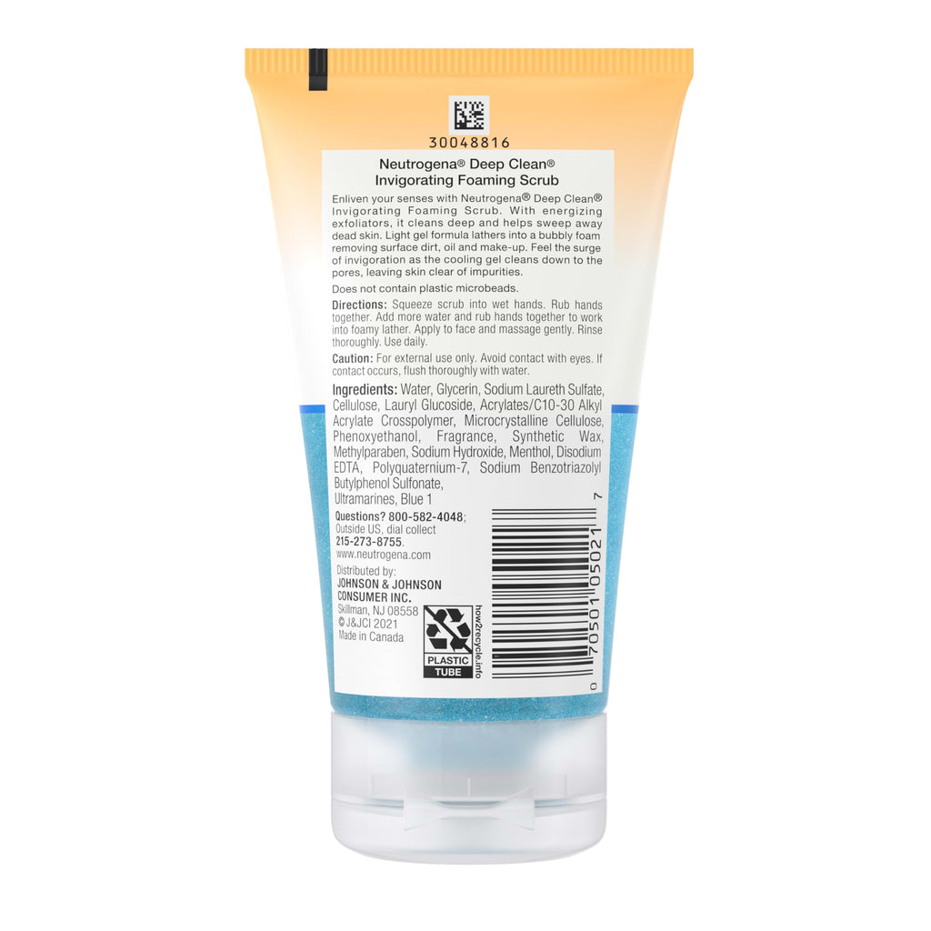 Neutrogena Deep Clean Invigorating Foaming Scrub USA imported authentic product seal
