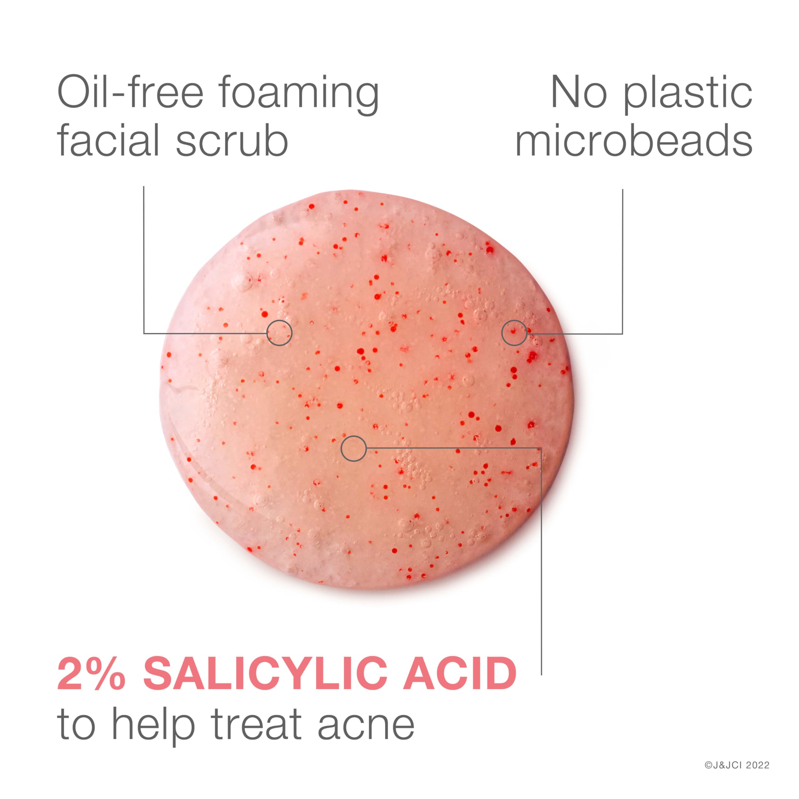 USA imported Neutrogena salicylic acid exfoliating scrub bottle packaging