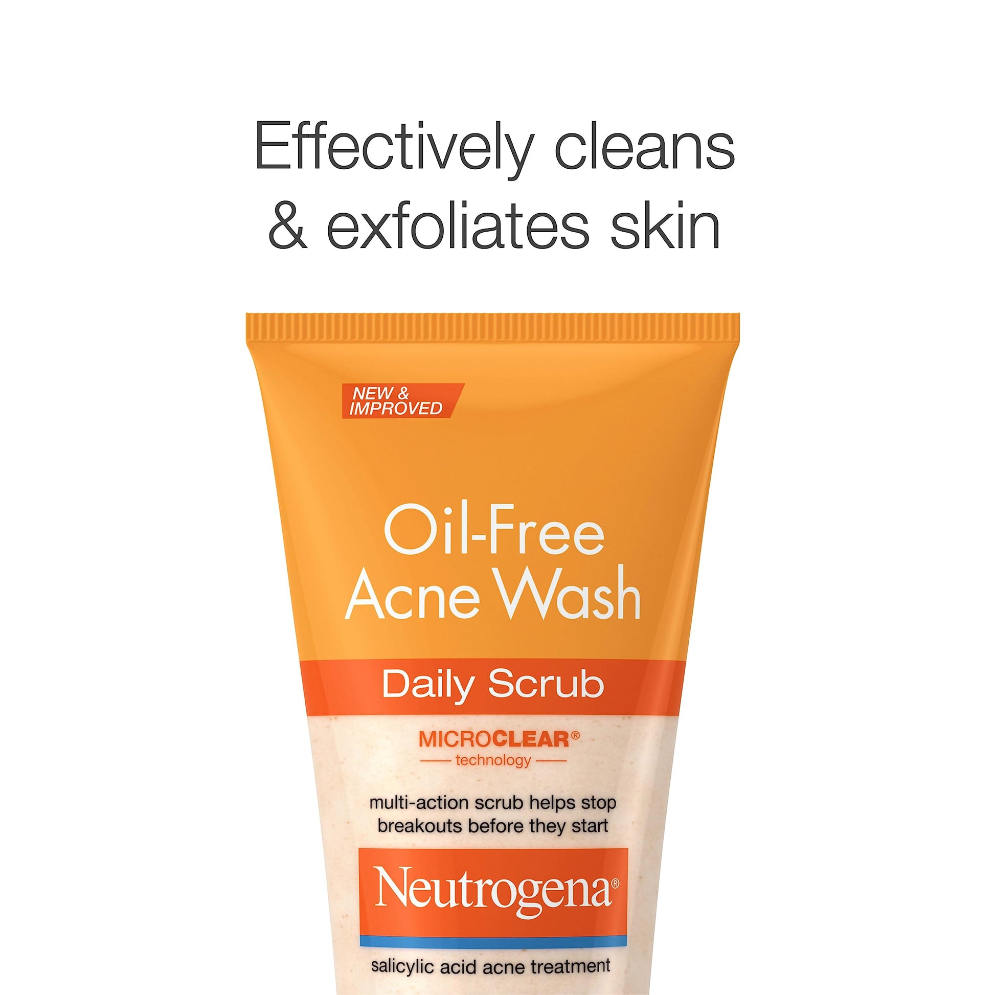 Four point two fluid ounce tube of Neutrogena salicylic acid daily wash