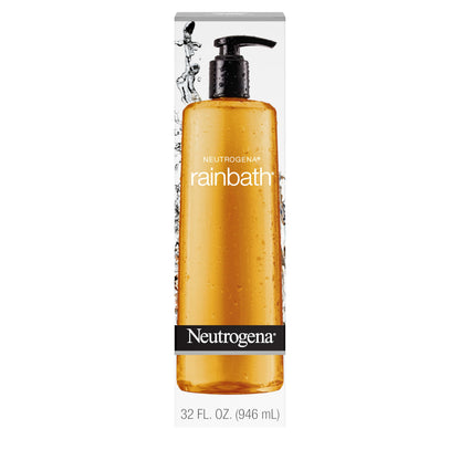 Neutrogena Rainbath bottle in a modern bathroom setting