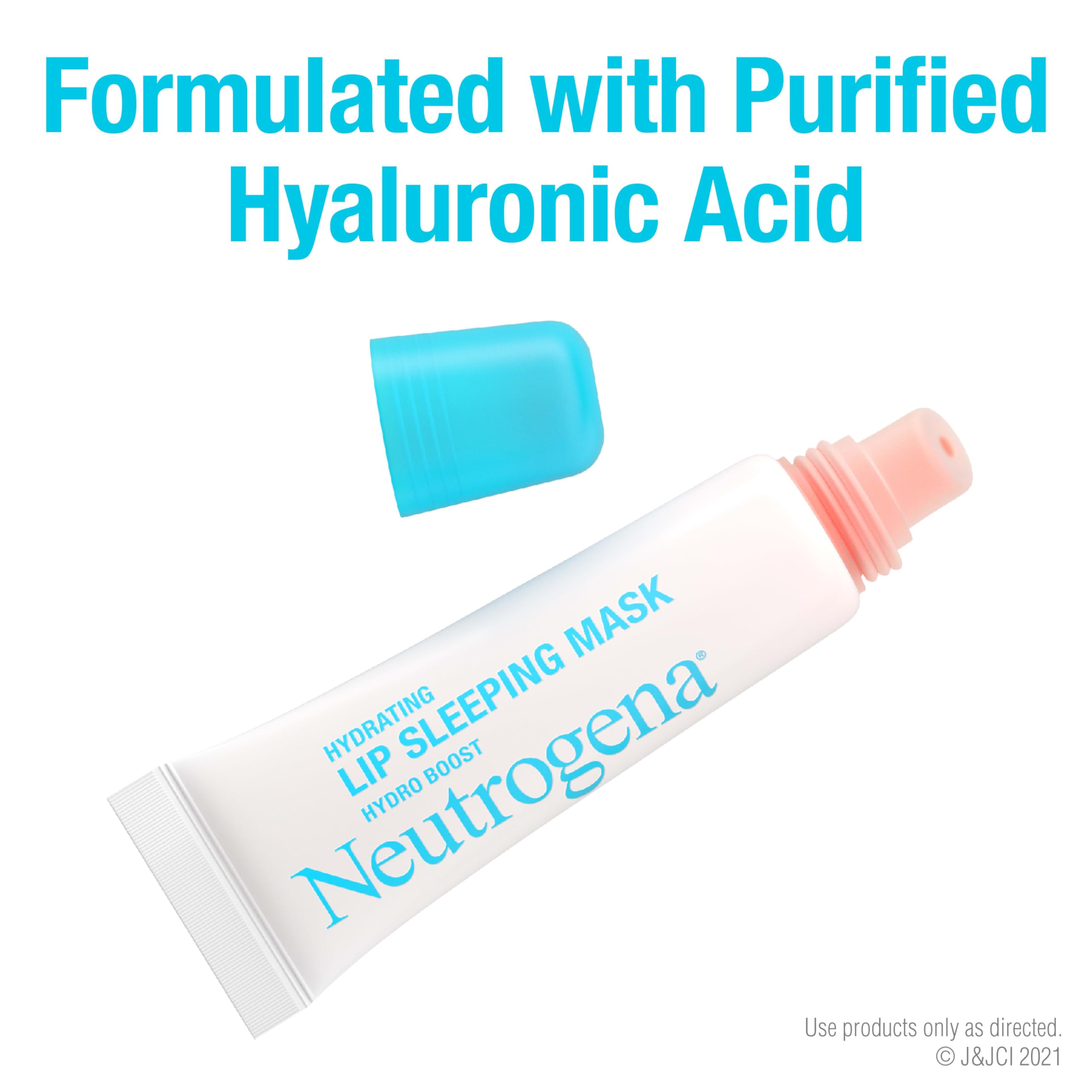 Close up of Neutrogena Hyaluronic Acid lip treatment application