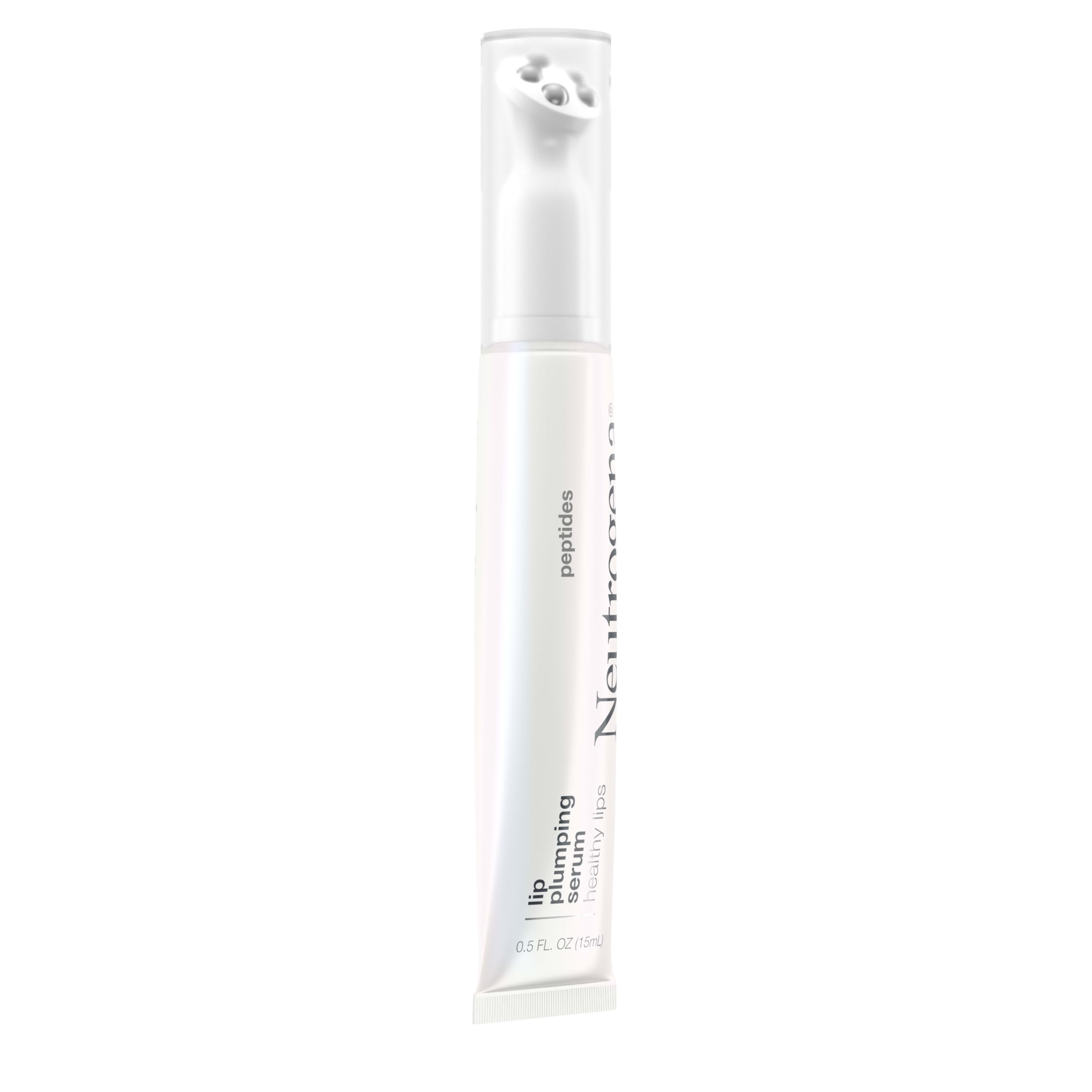 Side view of Neutrogena peptide lip enhancer tube