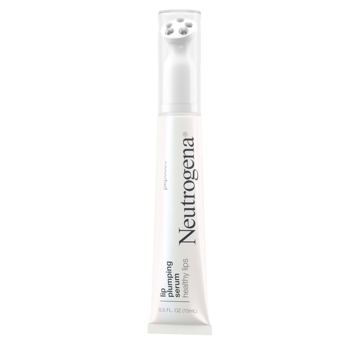 Lifestyle shot of woman applying Neutrogena lip serum