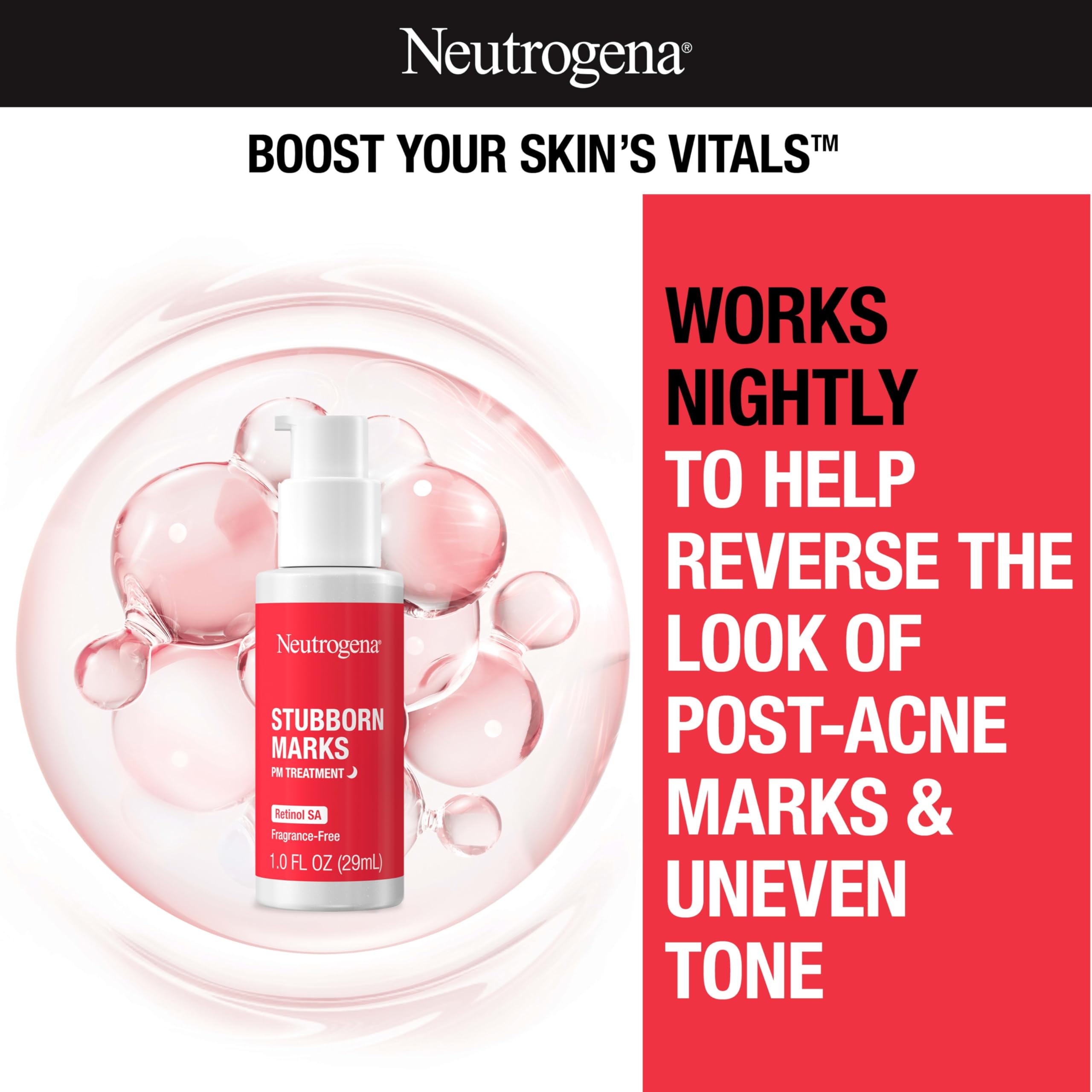 Neutrogena Stubborn Marks Retinol SA serum packaging