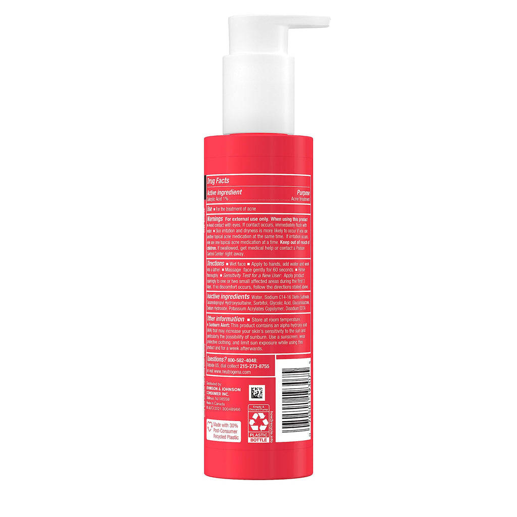 Neutrogena skincare routine cleanser bottle in lifestyle setting