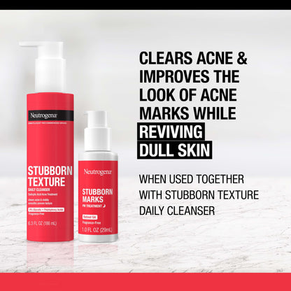 Close up of Neutrogena Stubborn Marks PM Treatment label