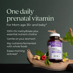 New Chapter 35 plus prenatal bottle displayed next to its outer product box.