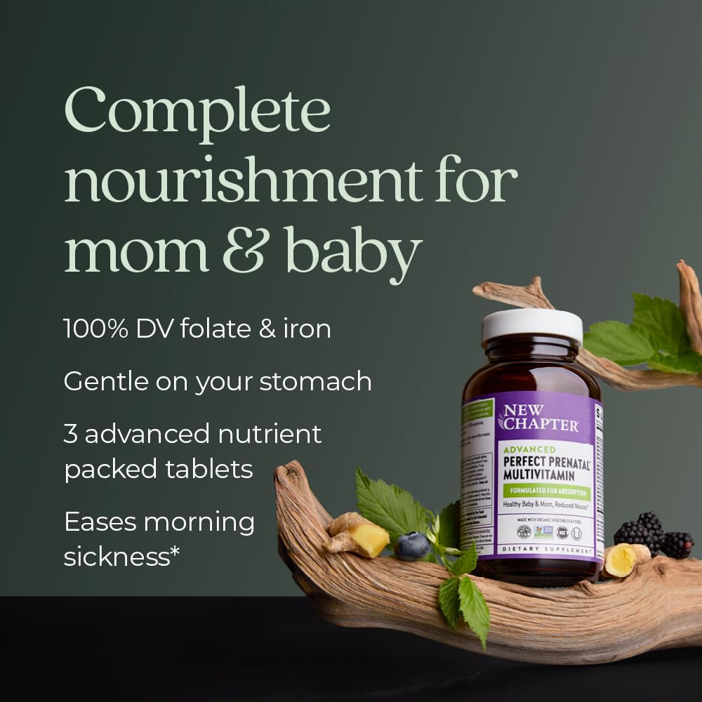 Supplement facts label of New Chapter prenatal vitamins