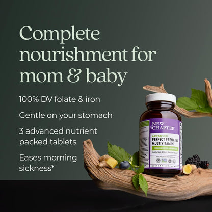 Supplement facts label of New Chapter prenatal vitamins