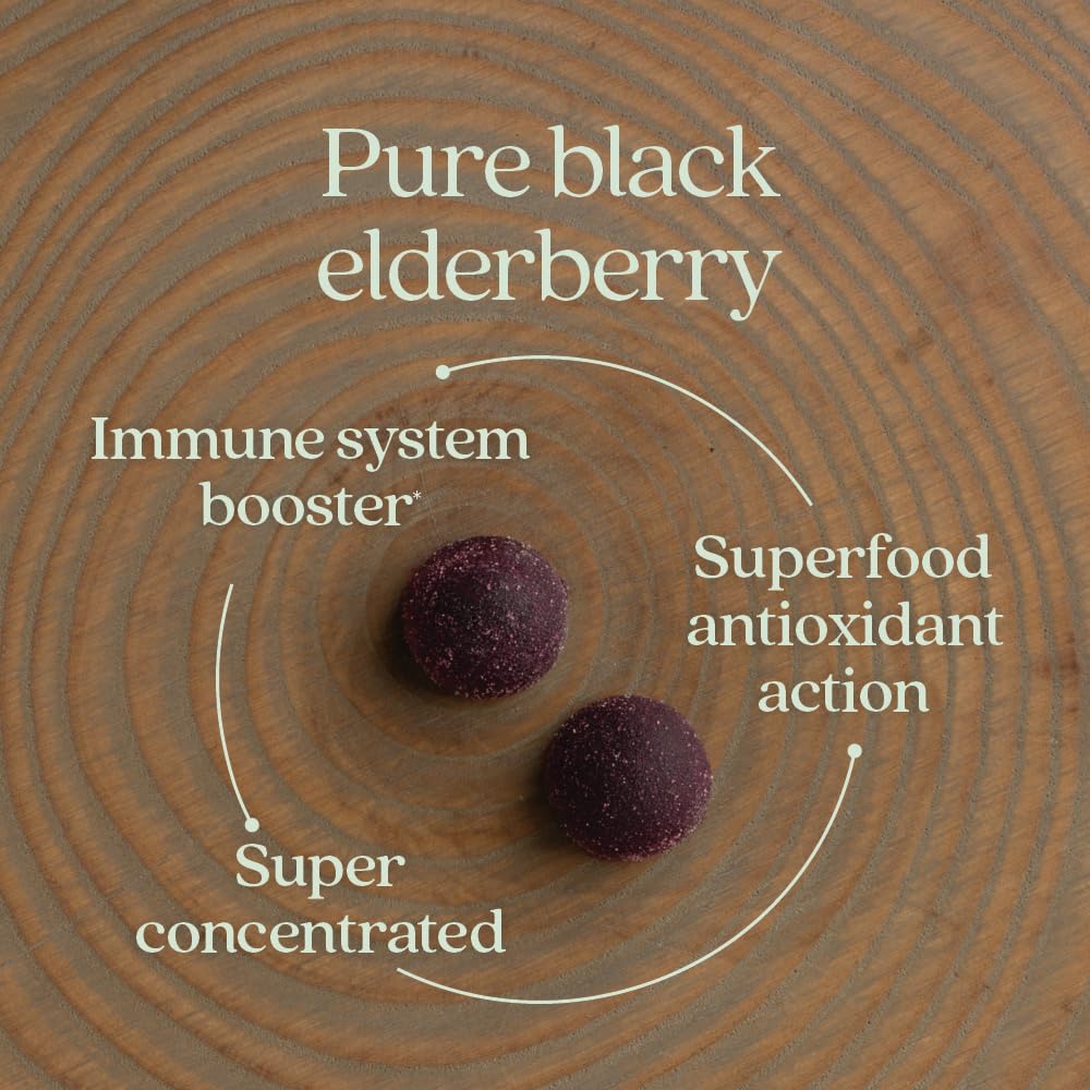New Chapter immune support gummies side panel showing nutritional facts and dosage.