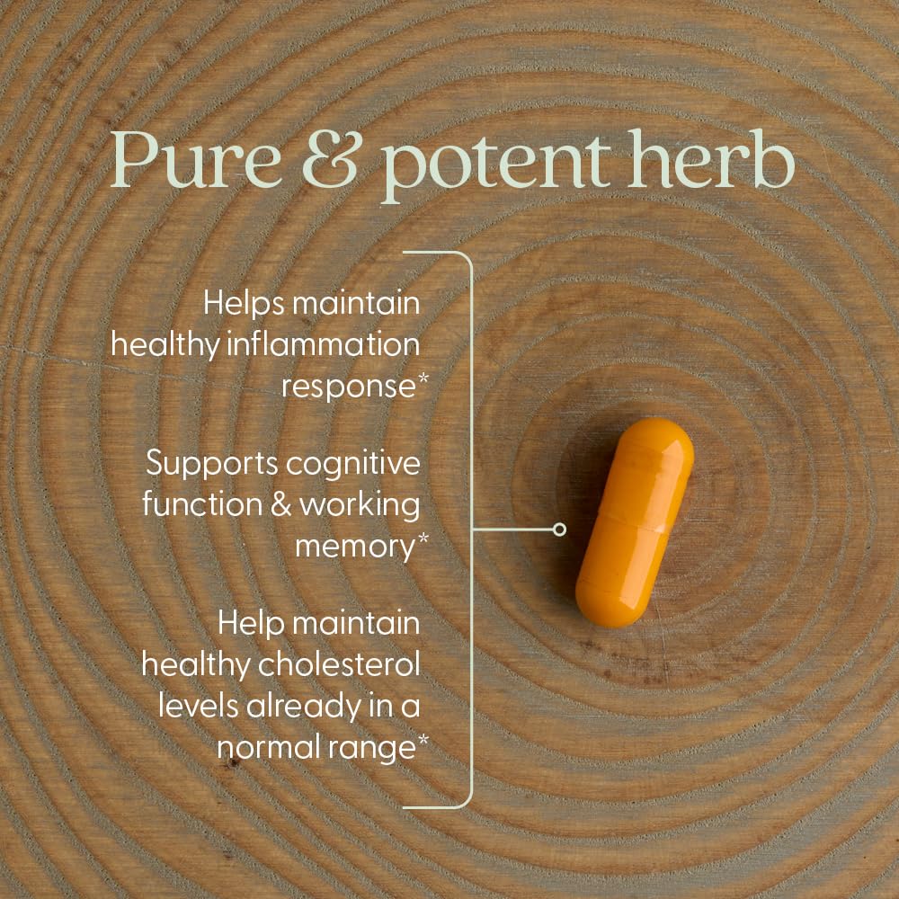 Back label view of Turmeric Force supplement showing detailed whole herb ingredients and nutritional supplement facts.
