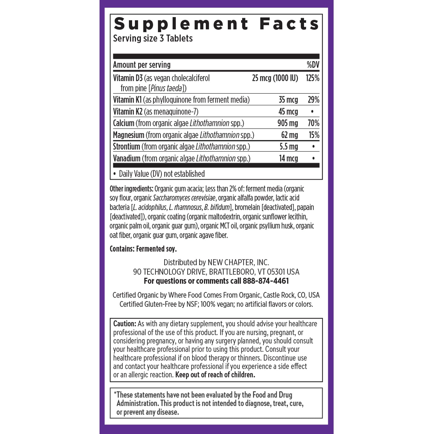 Authentic USA imported New Chapter Bone Strength calcium bottle