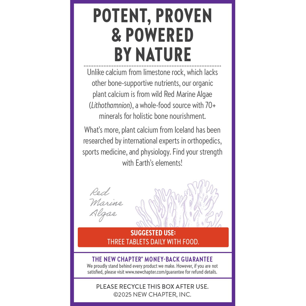 New Chapter certified gluten free calcium product display