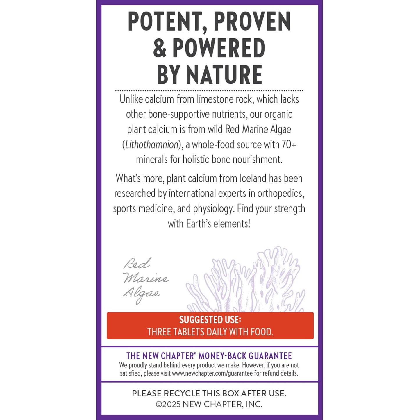 New Chapter Bone Strength plant calcium health supplement bottle