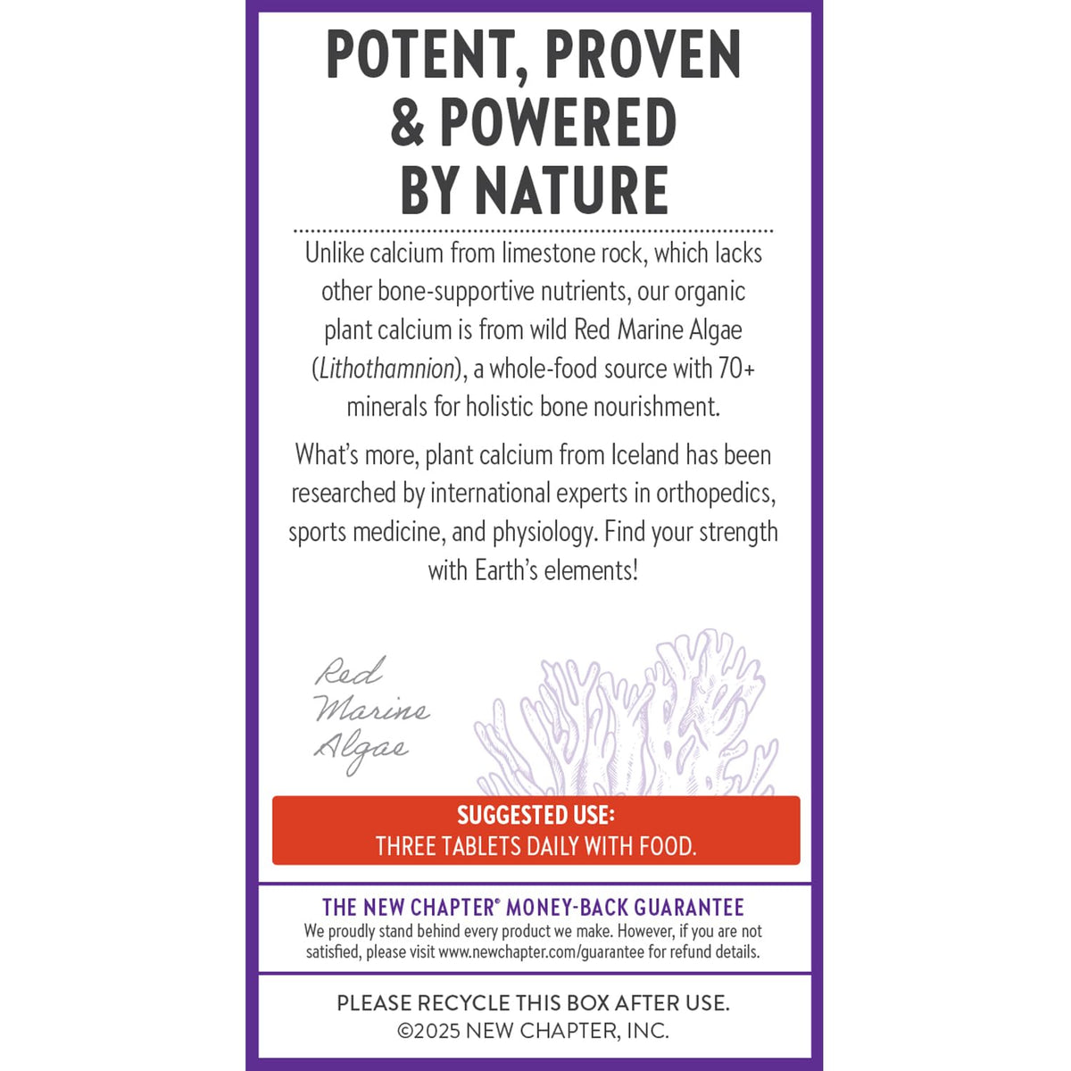 New Chapter certified gluten free calcium product display