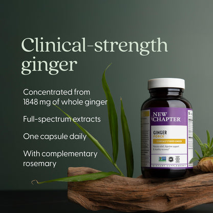 Supercritical ginger root extract 60 vegetarian capsules nutritional label