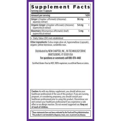 New Chapter Ginger Force herbal supplement bottle on white background