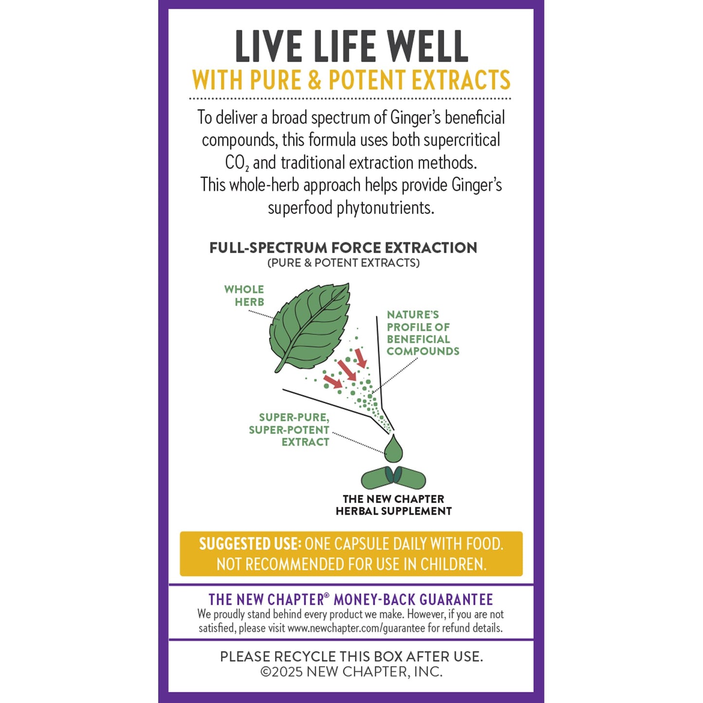 Authentic New Chapter ginger capsules for bloating and digestion relief