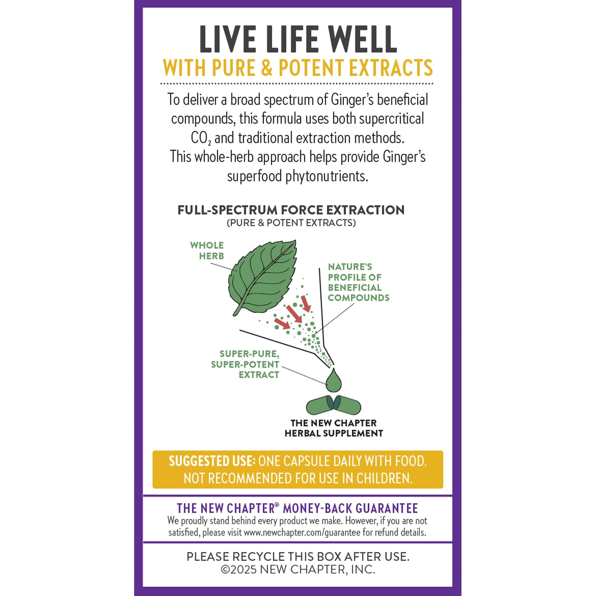 Authentic New Chapter ginger capsules for bloating and digestion relief