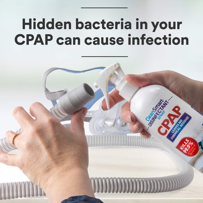 Close up of CleanSmart CPAP Disinfectant Spray nozzle for easy application