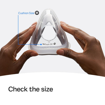 ResMed AirTouch F20 cushion showing connection points for mask frame