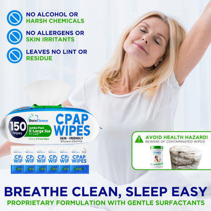 Detailed view of the flip-top lid on the Dura Cleanse CPAP wipes tub