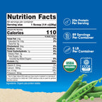 Nutricost organic pea protein powder nutritional information label
